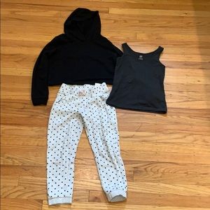Lot of 3: H&M joggers, Tank top & Hoodie, Size 7-8